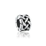 Bling Jewelry 925 Silver Celtic Knots Bead Compatible with Pandora Chamilia Troll Biagi Charms