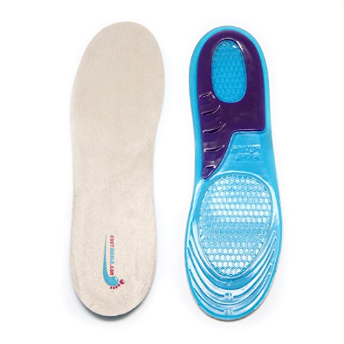 footinsole Best Foot Relief Soft Silicone Sports Gel Insoles for Arch Support, Massage and All Day Long Comfort Ideal Insert Pad for Work, Walking, Running, Heel pain & problem (L (8~13 US Men s))