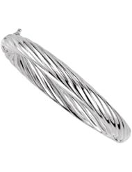 Lux Sterling Silver Hinged Bangle
