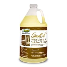 OdoBan 936462-G4 Oil Wood Cleaner and Stainless Steel Polish, Lemon Scent, 1 Gallon Bottle