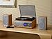 Transfer Vinyl to MP3/USB Convert 4-in-1 Music Centre with turntable record player/CD/Radio Light Wood Colour