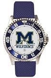 Michigan Wolverines Competitor Leather Mens NCAA Watch