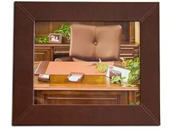 Mocha Leather 8 x 10 Photo Frame - Double Stitched Style