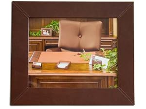 Mocha Leather 8 x 10 Photo Frame - Double Stitched Style 