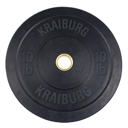 10 LB Solid Rubber Weight Plate Black