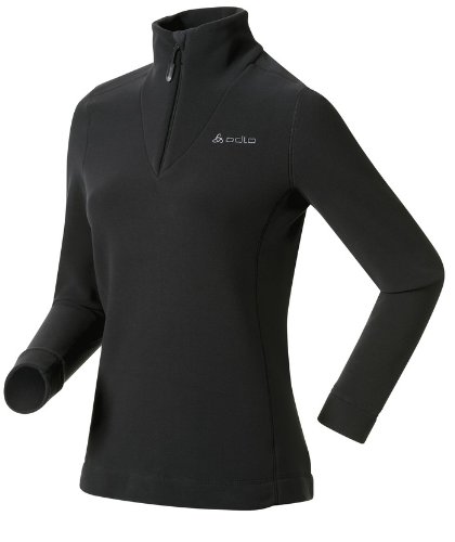Odlo Damen Rollie Stand-up collar 1/2 zip PARADISO, black (15000), XL Preisvergleich