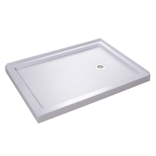 DreamLine  DLT-1036482 SlimLine 36-Inch x 48-Inch Double Threshold Shower Pan, White