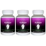 Resveratrol Platinum (3 Bottles) - Premium, High Potency Formula. Most Effective Formulation Available. Look Younger Feel Better! 500mg