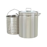 Bayou Classic 1160 62 - Quart All Purpose Stainless Steel Stockpot with Steam and Boil Basket - B000FTEQBK