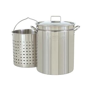 Bayou Classic 1160 62-Quart All Purpose Stainless Steel Stockpot with Steam and Boil... by Fish Cookers