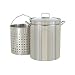 Bayou Classic 1160 62-Quart Stainless Steel Stockpot with Steam & Boil Basket