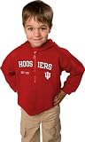 Indiana Hoosiers Youth Red Team Fleece Full Zip Hooded Sweatshirt
