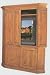 English Tan Pine King Style Corner Armoire