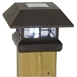 Moonrays 91249 Solar Powered Plastic Post Cap Lamp Light, Black