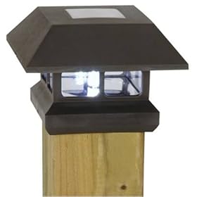 Moonrays 91249 Solar Powered Plastic Post Cap Lamp Light, Black