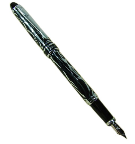 Picasso 901 Fountain Pen Pairs Landscape Silver Black Color Pattern