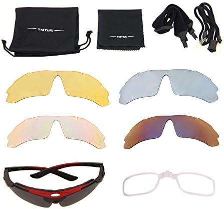 TMTUU Professional Polarized Sports Cycling Bike Bicycle Protective Eyewear Sunglasses Goggles Glasses UV400 5 Lens