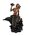 Top Collection Mermaid with Conch Riding Dolphin Statue- Hand-Painted Decorative Sculpture with Bronzed Antique Finish- 10.25-Inch Collectible Figurine