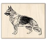 German Shepherd Wood Mounted Rubber Stamp