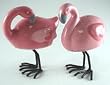 Tropical Pink Flamingo Salt and Pepper Shaker S/P Set/2