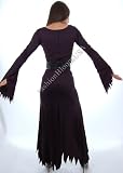 2Pc.Low Cut Evil Witch Long Dress W/Dagger Belt