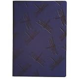 NavyEmbossedDragonflyLeatherJournal-LinedPages,6