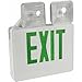 EECLA-W-R-SDT Led Exit & Emer Combo W/ Adj Head,Wht Hsg,Rd Ltrs, Self Diag