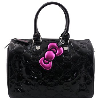 Hello Kitty Black Embossed City Bag