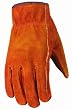 Wells Lamont 1015L Suede Work Gloves with Bucktan Split Cowhide, Patch Palm, Double Shirred Wrist, Large