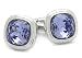 Swarovski Tanzanite Blue Purple Crystal Cufflinks picture