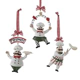 Club Pack of 12 Pizza Shop Primo Pizza Chef Christmas Oraments 3.75