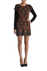 Acrylic/Nylon General Print Sweater  Dress