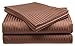 Lux Decor Collection 1800 Thread Count Microfiber 4 Piece Bed Sheet Set, Queen, Brown