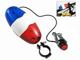 Police 4-Melody Bicycle Power Horn Siren with 6-LED Red Flashing and Mount