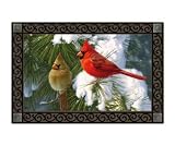 MatMates Cardinals in Snow Doormat