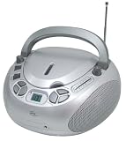 Zoom Produkt-Bild: Elta 6688 Tragbarer CD-Player (UKW-/MW-Tuner, 50 Watt PMPO Verst&auml;rker, Lautsprecher, Teleskopantenne, Stereo-Kopfh&ouml;rer-Anschlu&szlig;) silber