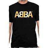 ABBA - Gold Logo Mens S/S T-Shirt In Black