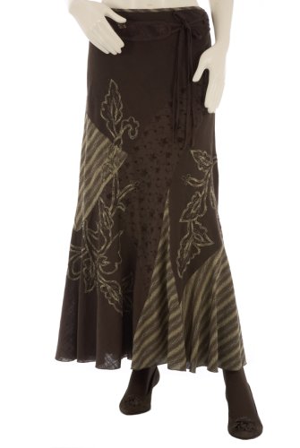 Per Una Pure Cotton Multi Stripe Floral Skirt clothing