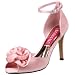 Bordello By Pleaser Women's Rosa-02 Ankle Strap Sandal,Baby Pink Satin,8 M US