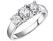 Diamond Engagement Ring: 14K White Gold 1/2 Carat (ctw)