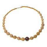 Anita's Choice Wood Beaded Long Collar Necklace