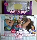 Baby Alive Boy Wets N Wiggles Bonus Booties, 3 Diapers, Wipes and Wipes Container