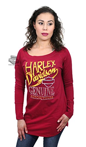 Harley-Davidson Womens The Look Out Genuine B&S Red Sweatshirt