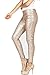 ColorMC Women's Sequin Covered Knit Skinny Pants