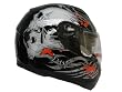Black Skull Dual Visor Full Face Motorcycle Street Sport Bike Helmet DOT (Medium)