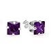 Sterling Silver 5mm Amethyst CZ Cubic Zirconia title=
