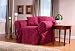 Burgundy Scroll Damask Chair Slipcover
