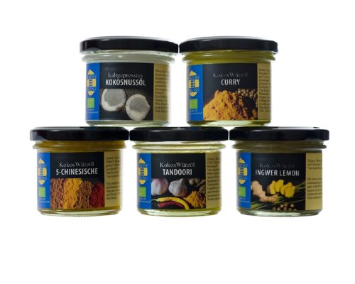 Bio Asia Kokos Set mit Kokosöl Tandoori, Kokosöl 