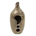 EXP Handmade Decorative Terracotta Lantern Vase With Slope Neck And Sleek Charcoal Sheen