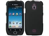 Black Crystal Hard Rubberized Case Cover for Samsung Exhibit 4G SGH-T759